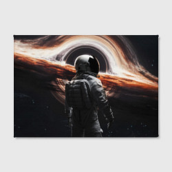 Холст прямоугольный Черная дыра - космонавт, цвет: 3D-принт — фото 2