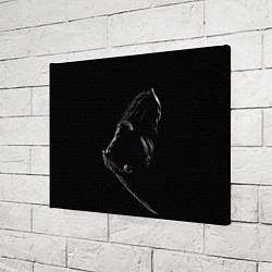 Холст прямоугольный Хищник на черном фоне, цвет: 3D-принт — фото 2
