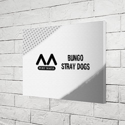 Холст прямоугольный Bungo Stray Dogs glitch на светлом фоне: надпись и, цвет: 3D-принт — фото 2