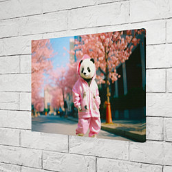 Холст прямоугольный Милая панда в пуховике, цвет: 3D-принт — фото 2