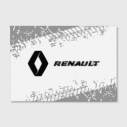 Холст прямоугольный Renault speed на светлом фоне со следами шин: надп, цвет: 3D-принт — фото 2