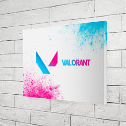 Холст прямоугольный Valorant neon gradient style: надпись и символ, цвет: 3D-принт — фото 2