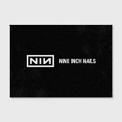 Холст прямоугольный Nine Inch Nails glitch на темном фоне: надпись и с, цвет: 3D-принт — фото 2