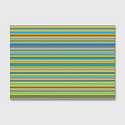 Холст прямоугольный Горизонтальные разноцветные полосы, цвет: 3D-принт — фото 2