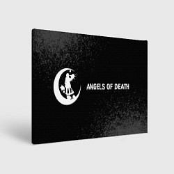 Холст прямоугольный Angels of Death glitch на темном фоне: надпись и с, цвет: 3D-принт