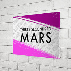 Холст прямоугольный Thirty Seconds to Mars rock legends: надпись и сим, цвет: 3D-принт — фото 2