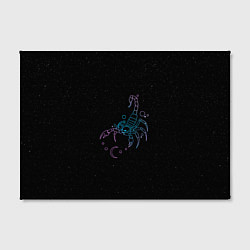 Холст прямоугольный Знак зодиака скорпион - космос, цвет: 3D-принт — фото 2