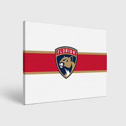 Холст прямоугольный Florida panthers - uniform - hockey, цвет: 3D-принт