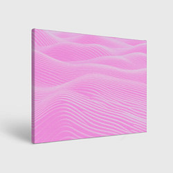 Холст прямоугольный Волны светло-розовый, цвет: 3D-принт