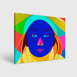 Холст прямоугольный Девушка монашка с синим лицом, цвет: 3D-принт