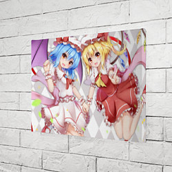 Холст прямоугольный Touhou Project Remilia and Flandre Scarlet, цвет: 3D-принт — фото 2