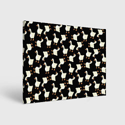Холст прямоугольный Паттерн с гусями, цвет: 3D-принт