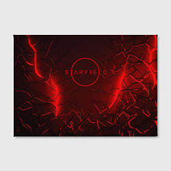 Холст прямоугольный Starfield red logo, цвет: 3D-принт — фото 2