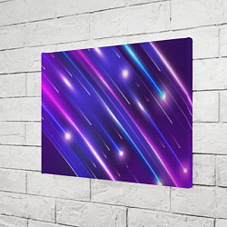 Холст прямоугольный Неоновый звездопад - полосы, цвет: 3D-принт — фото 2