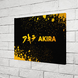 Холст прямоугольный Akira - gold gradient: надпись и символ, цвет: 3D-принт — фото 2