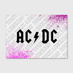 Холст прямоугольный AC DC rock legends по-горизонтали, цвет: 3D-принт — фото 2