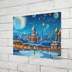 Холст прямоугольный Новогодняя Москва, цвет: 3D-принт — фото 2