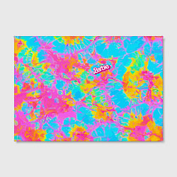 Холст прямоугольный Барбм - цветочный абстрактный паттерн - тай-дай, цвет: 3D-принт — фото 2