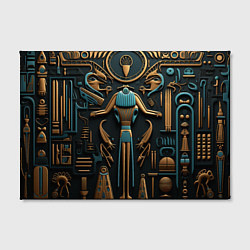 Холст прямоугольный Орнамент в стиле египетской иероглифики, цвет: 3D-принт — фото 2