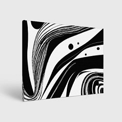 Холст прямоугольный Abstract black and white composition, цвет: 3D-принт