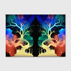 Холст прямоугольный Звёздная ночь в сказочном лесу, цвет: 3D-принт — фото 2