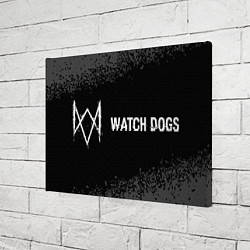 Холст прямоугольный Watch Dogs glitch на темном фоне по-горизонтали, цвет: 3D-принт — фото 2