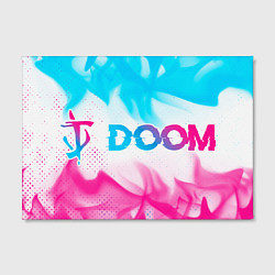 Холст прямоугольный Doom neon gradient style по-горизонтали, цвет: 3D-принт — фото 2