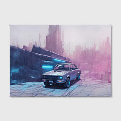 Холст прямоугольный Автомобиль в пурпурной думке, цвет: 3D-принт — фото 2