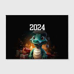 Холст прямоугольный Новый год 2024 символ года, цвет: 3D-принт — фото 2