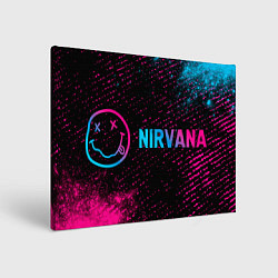 Холст прямоугольный Nirvana - neon gradient по-горизонтали, цвет: 3D-принт