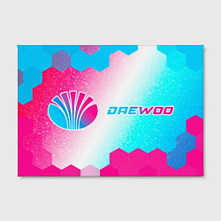 Холст прямоугольный Daewoo neon gradient style по-горизонтали, цвет: 3D-принт — фото 2