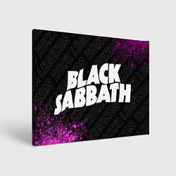 Холст прямоугольный Black Sabbath rock legends по-горизонтали, цвет: 3D-принт