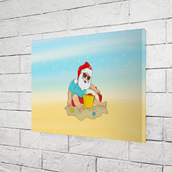 Холст прямоугольный Дед Мороз на море, цвет: 3D-принт — фото 2