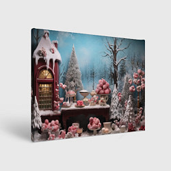 Холст прямоугольный Заснеженные тропинки, цвет: 3D-принт