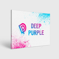 Холст прямоугольный Deep Purple neon gradient style по-горизонтали, цвет: 3D-принт