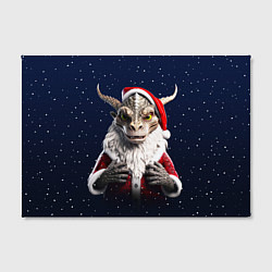 Холст прямоугольный Дракон в костюме Санты, цвет: 3D-принт — фото 2