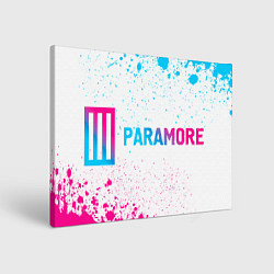 Холст прямоугольный Paramore neon gradient style по-горизонтали, цвет: 3D-принт