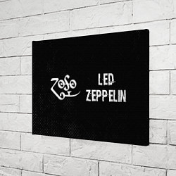 Холст прямоугольный Led Zeppelin glitch на темном фоне по-горизонтали, цвет: 3D-принт — фото 2