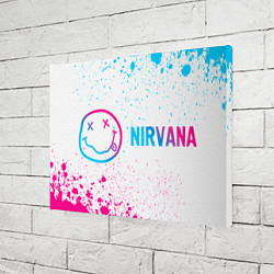 Холст прямоугольный Nirvana neon gradient style по-горизонтали, цвет: 3D-принт — фото 2