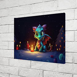 Холст прямоугольный Новогодний волшебный дракон, цвет: 3D-принт — фото 2