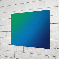 Холст прямоугольный Зеленый и синий диагональный градиент, цвет: 3D-принт — фото 2