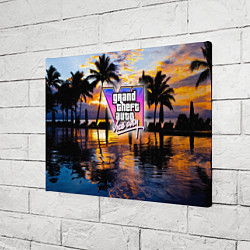 Холст прямоугольный Grand theft auto 6 vice city, цвет: 3D-принт — фото 2