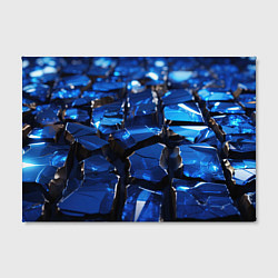 Холст прямоугольный Синие яркие кубики, цвет: 3D-принт — фото 2