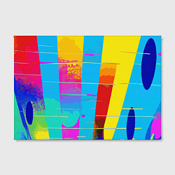 Холст прямоугольный Цветная абстракция - поп арт, цвет: 3D-принт — фото 2