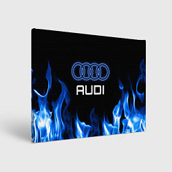 Холст прямоугольный Audi neon art, цвет: 3D-принт