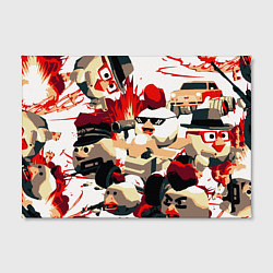 Холст прямоугольный Чикен Ган разборка, цвет: 3D-принт — фото 2