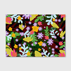 Холст прямоугольный Гавайская цветочная расцветка, цвет: 3D-принт — фото 2
