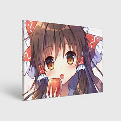 Холст прямоугольный Touhou Project Рейму яблоко, цвет: 3D-принт