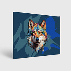 Холст прямоугольный Очень красивый волк, цвет: 3D-принт