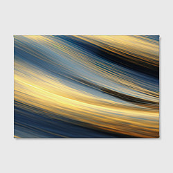 Холст прямоугольный Синяя и желтая изогнутая абстракция, цвет: 3D-принт — фото 2